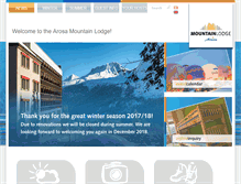 Tablet Screenshot of mountainlodge-arosa.ch